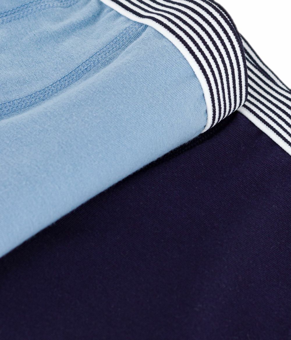 Petit Bateau - 2pc-Set - Boy's Plain Boxers - Blue