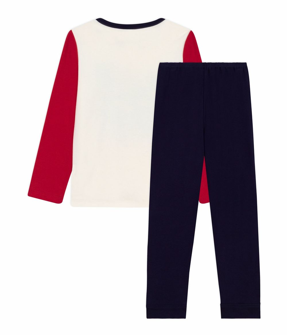 Petit Bateau - 2pc-Set - Boys' Cotton Pyjama T-Shirt & Pants - Multicolor