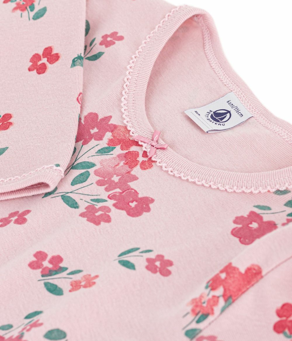 Petit Bateau - Girl's Floral Print Cotton Night Dress - Joli Pink