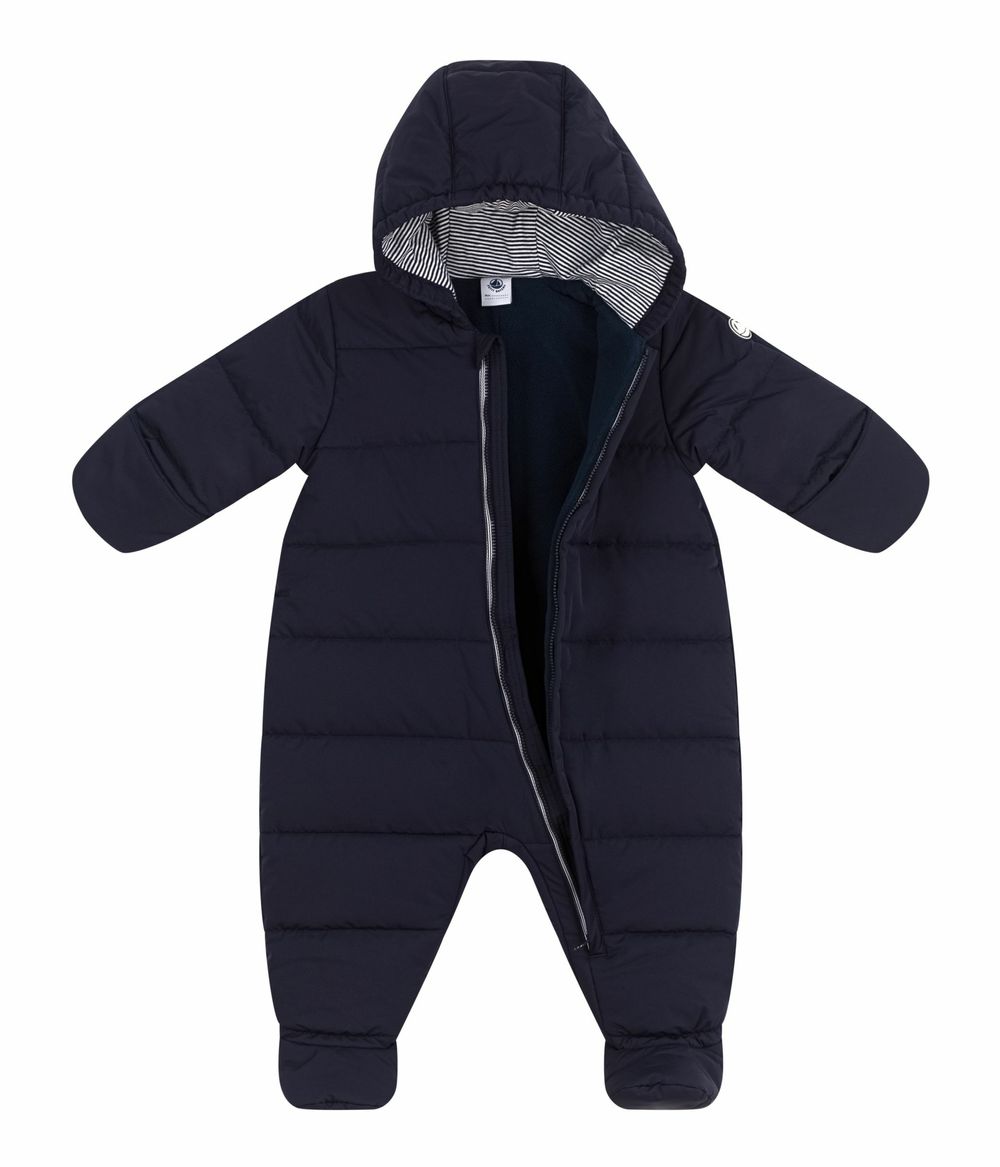 Petit Bateau - Baby Boy's Hooded Polyester Snowsuit - Smoking Blue
