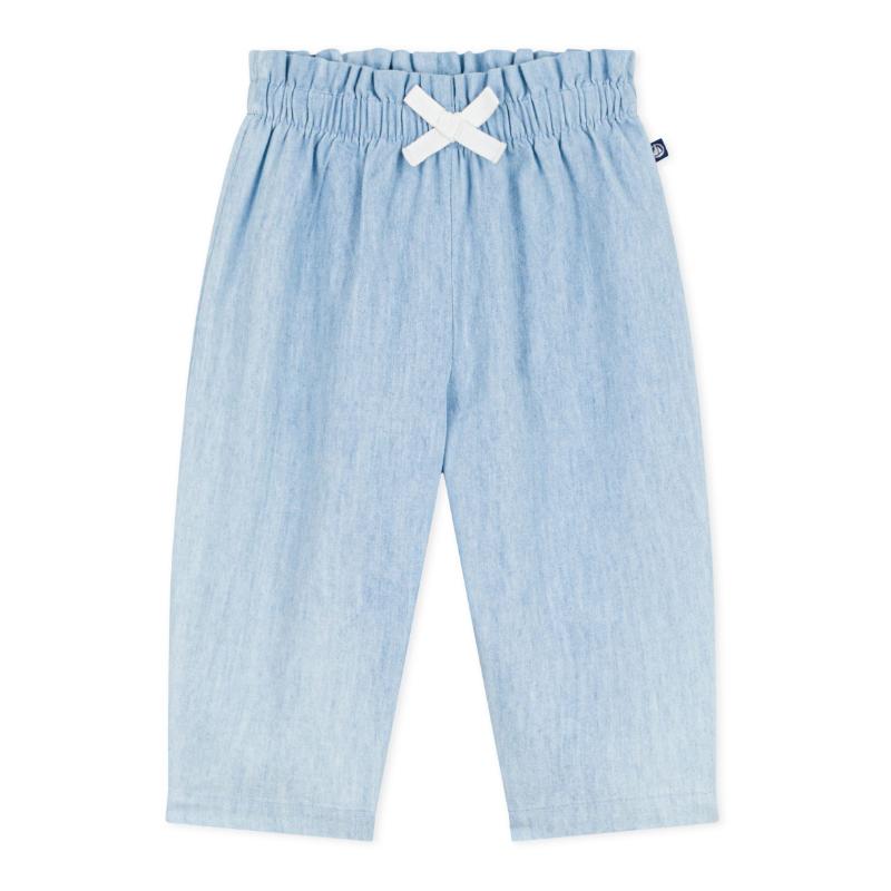 Petit Bateau - Babies' Chambray Trousers - Blue
