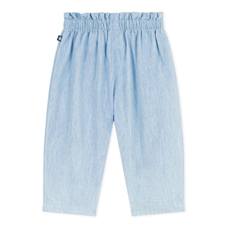 Petit Bateau - Babies' Chambray Trousers - Blue