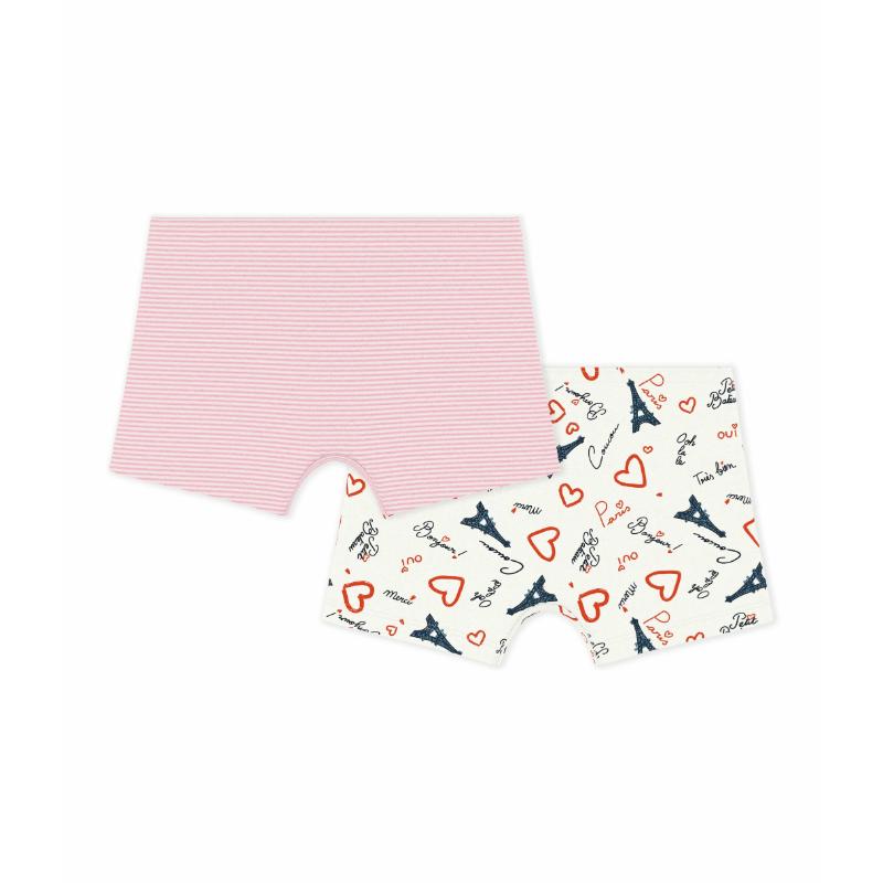Petit Bateau - 2pc-Set - Girl's Long Paris Print Shorties - Multicolor