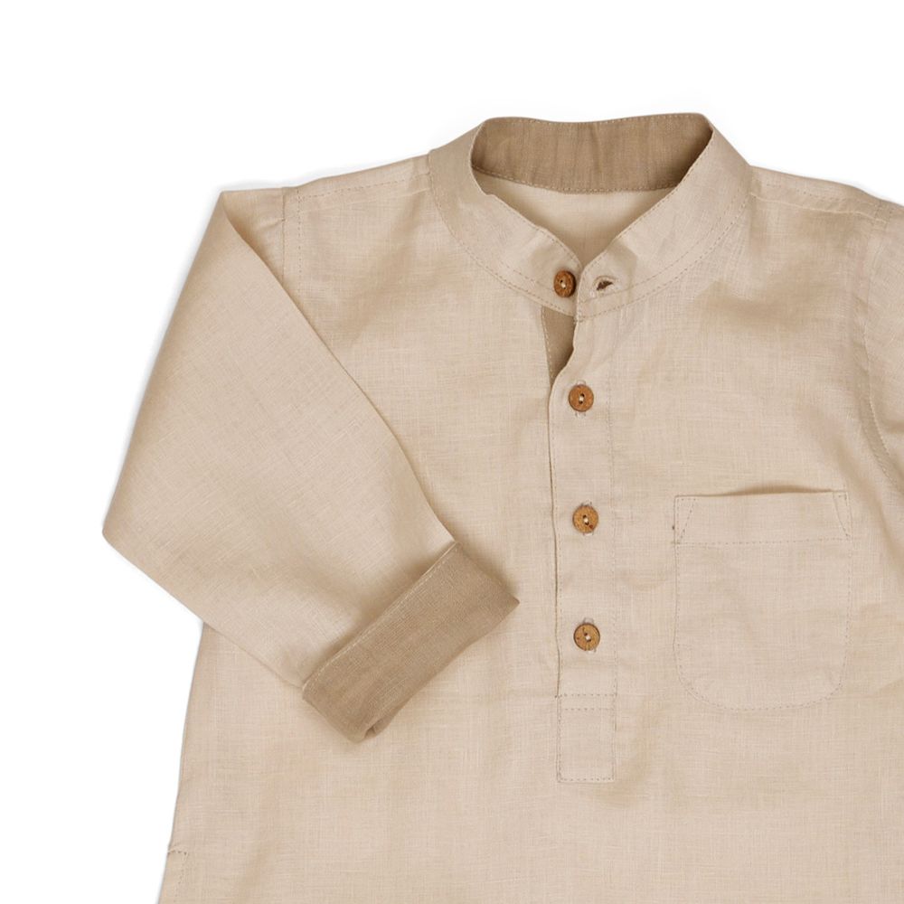 Maison Tini - Linen Thobe - Light Beige