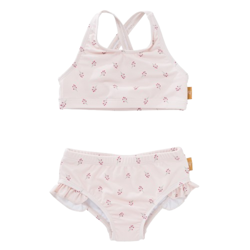 Fresk - 2pc-Set - Girl's Berry Printed UV Bikini - Cream