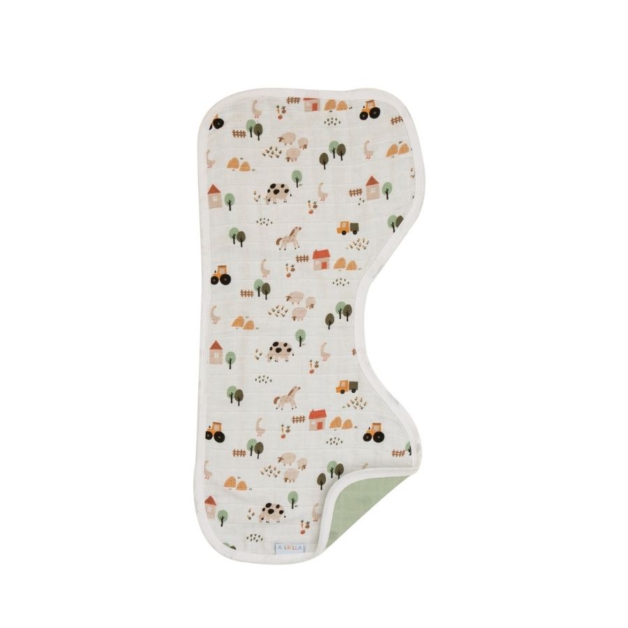 All4Ella - Reversible Burp Cloth - Country Farm - 2 Pcs