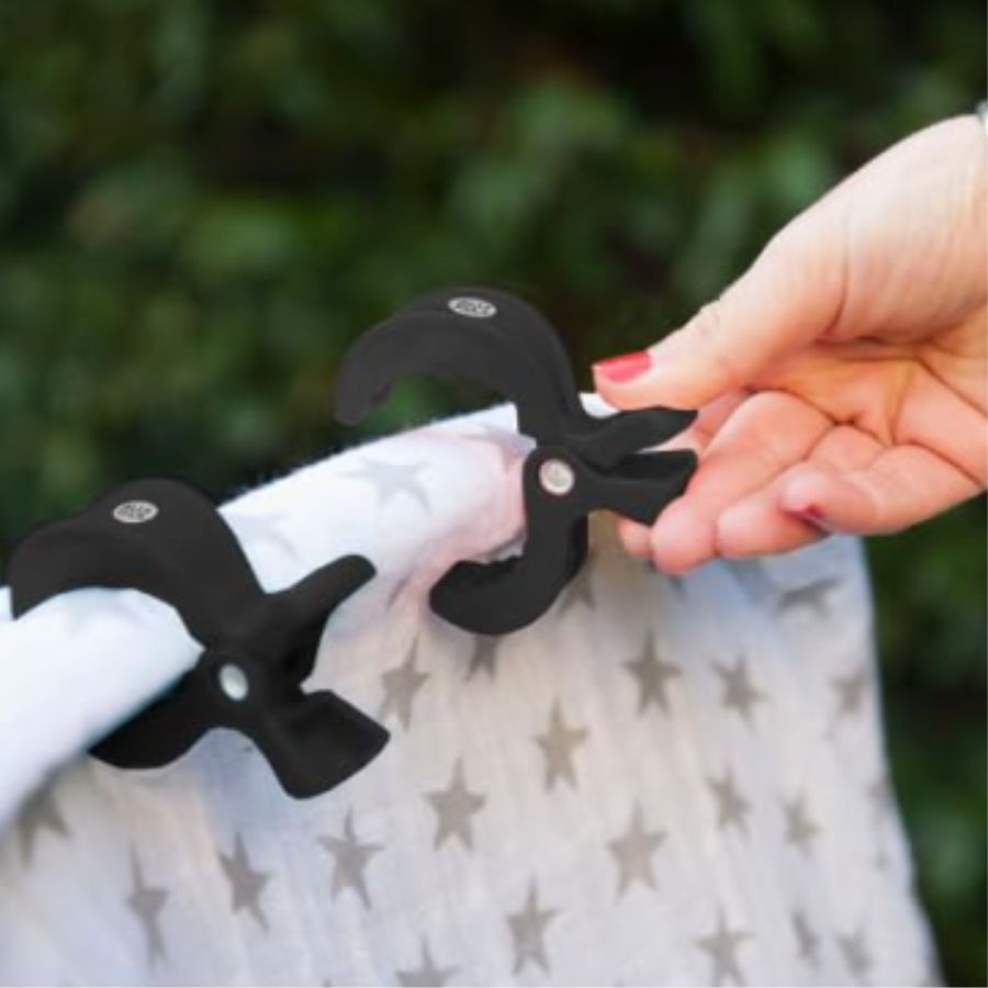 All4Ella - Pram Pegs Only - Grey/Black - 4 Pcs