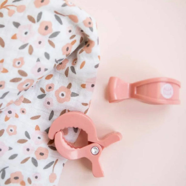 All4Ella - Pram Pegs Only - Cream/Peach - 4 Pcs