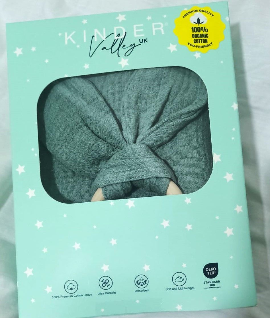 Kinder Valley - Aura Breastfeeding Cover Set With Rabbit Eat Cloth Teether - Multicolor