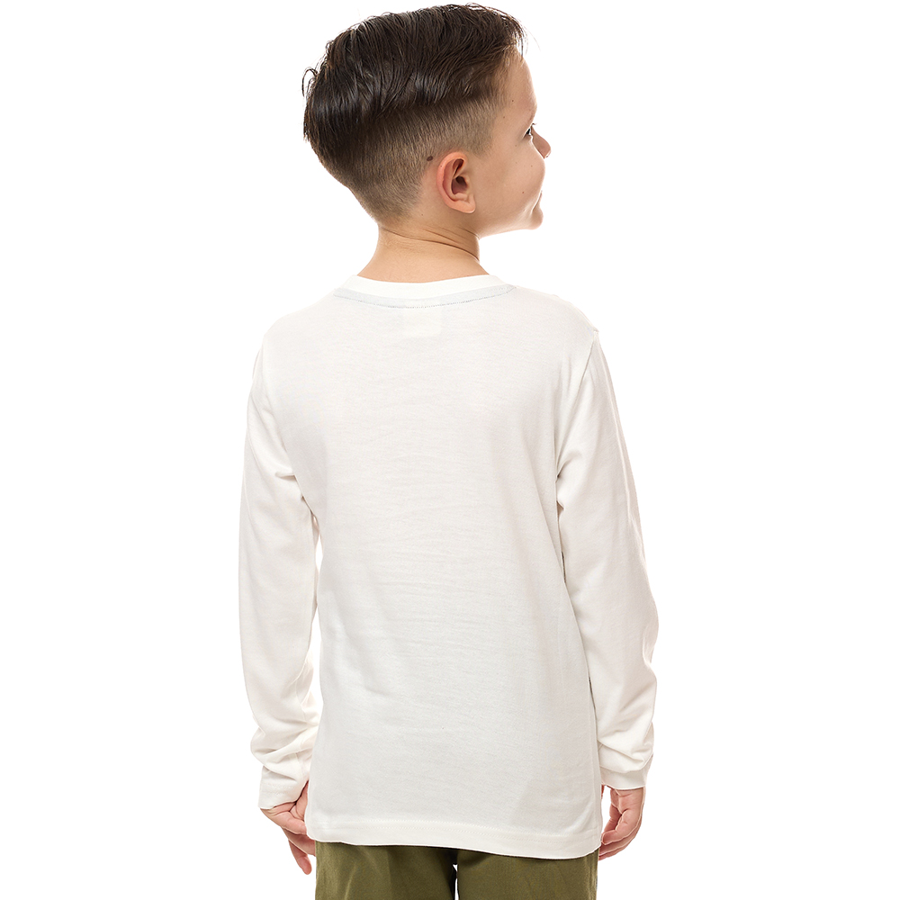 Victor and Jane - Boys'  Skater Long Tee - Off White