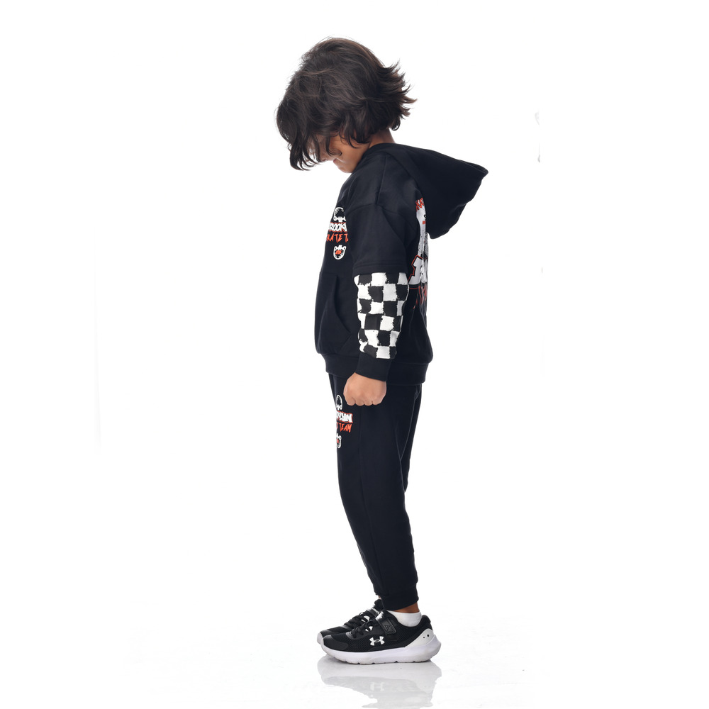 Victor and Jane - 2pc-Set - Boys' Hoodie And Joggers - Black