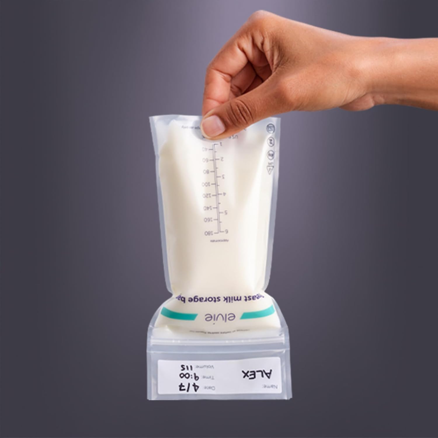 Elvie - Leak-Proof Breast Milk Storage Bags - Clear - 100 Pcs - 180 ml