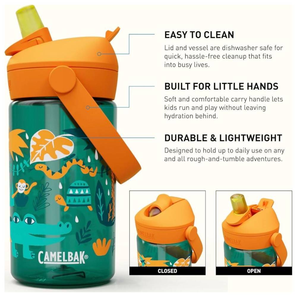 Camelbak - Kids Thrive Flip Straw Water Bottle - Jungle Animals - 0.4 L