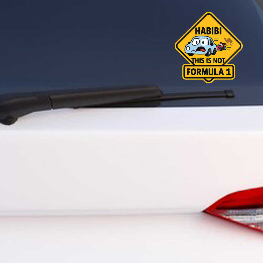 Twinkle Hands - Baby Car Safety Sticker - Habibi, This Is Not Formula 1