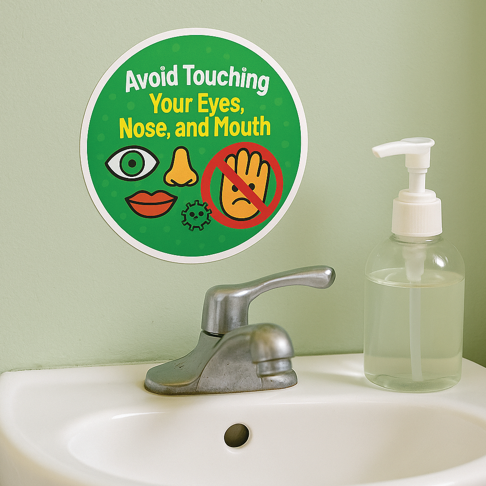 Twinkle Hands - Avoid Touching Face – Kids Hygiene Sticker