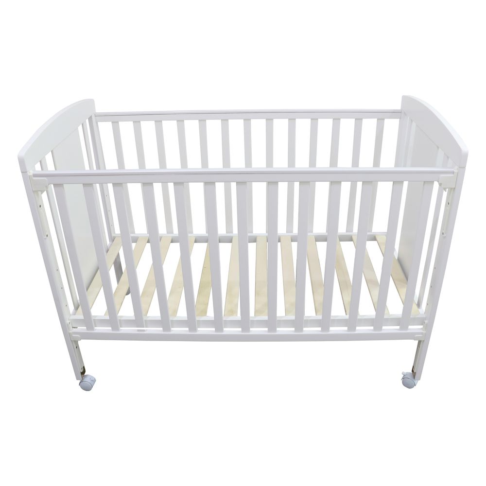 Bebesitos - Deluxe Wooden Baby Crib - White - Large