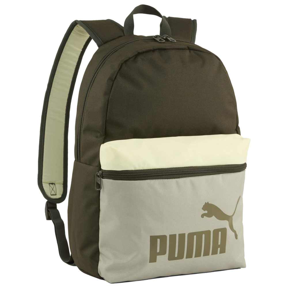 Puma - Phase Color Block Backpack - Dark Olive - 17.32-Inch/44cm