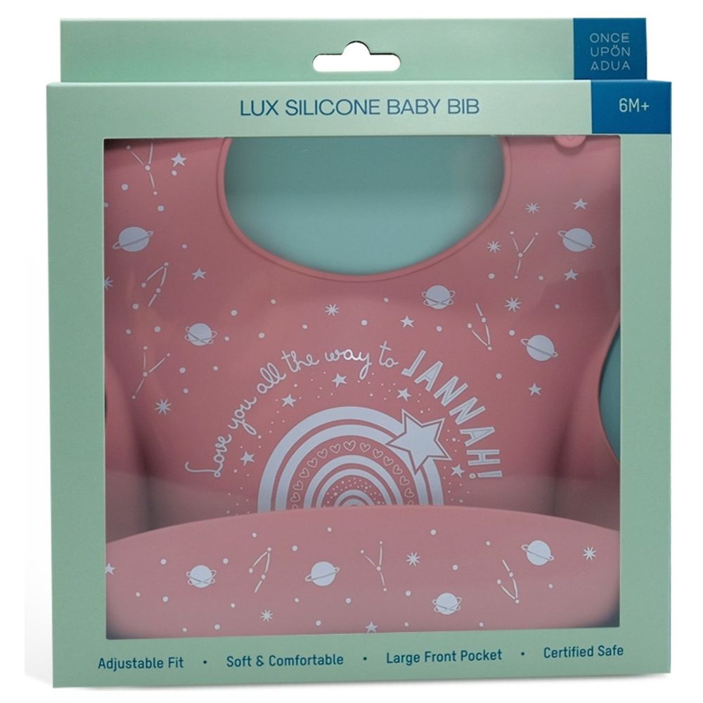 Once Upon A Dua - Lux Silicone Baby Bib - Dusty Pink
