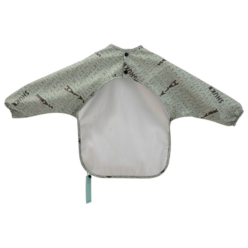 Once Upon A Dua - Long Sleeved Pocket Bib With Carry Pouch - Sage