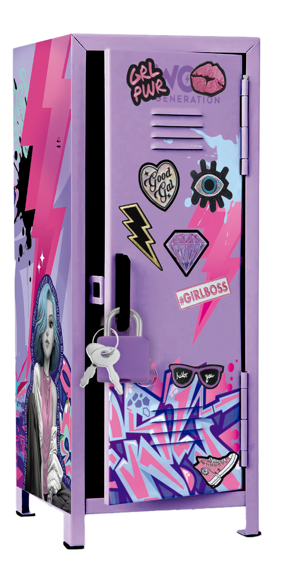 WOW Generation - Metal Locker With Magnets And Decorative Stickers