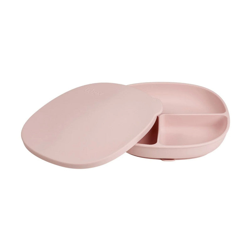 B.Box Silicone Plate With Lid - Blush