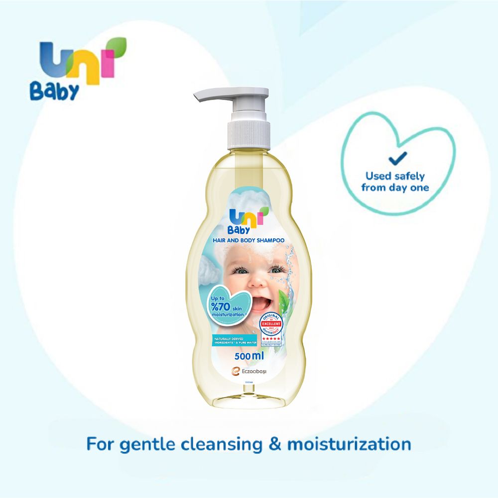 Uni Baby - Hair And Body Shampoo - Skin Moisturization - 500 ml