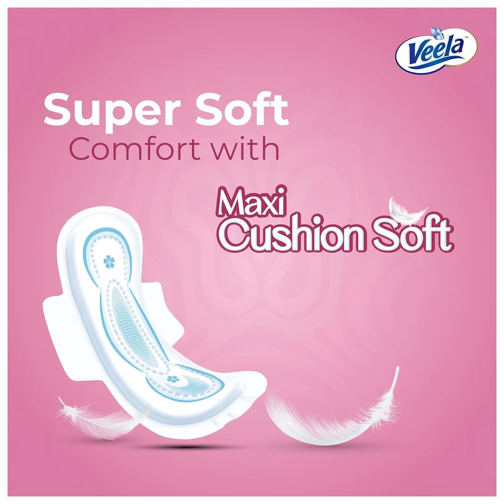 Veela Cushion Soft Maxi Pads With Wings - Regular - 12 Pads