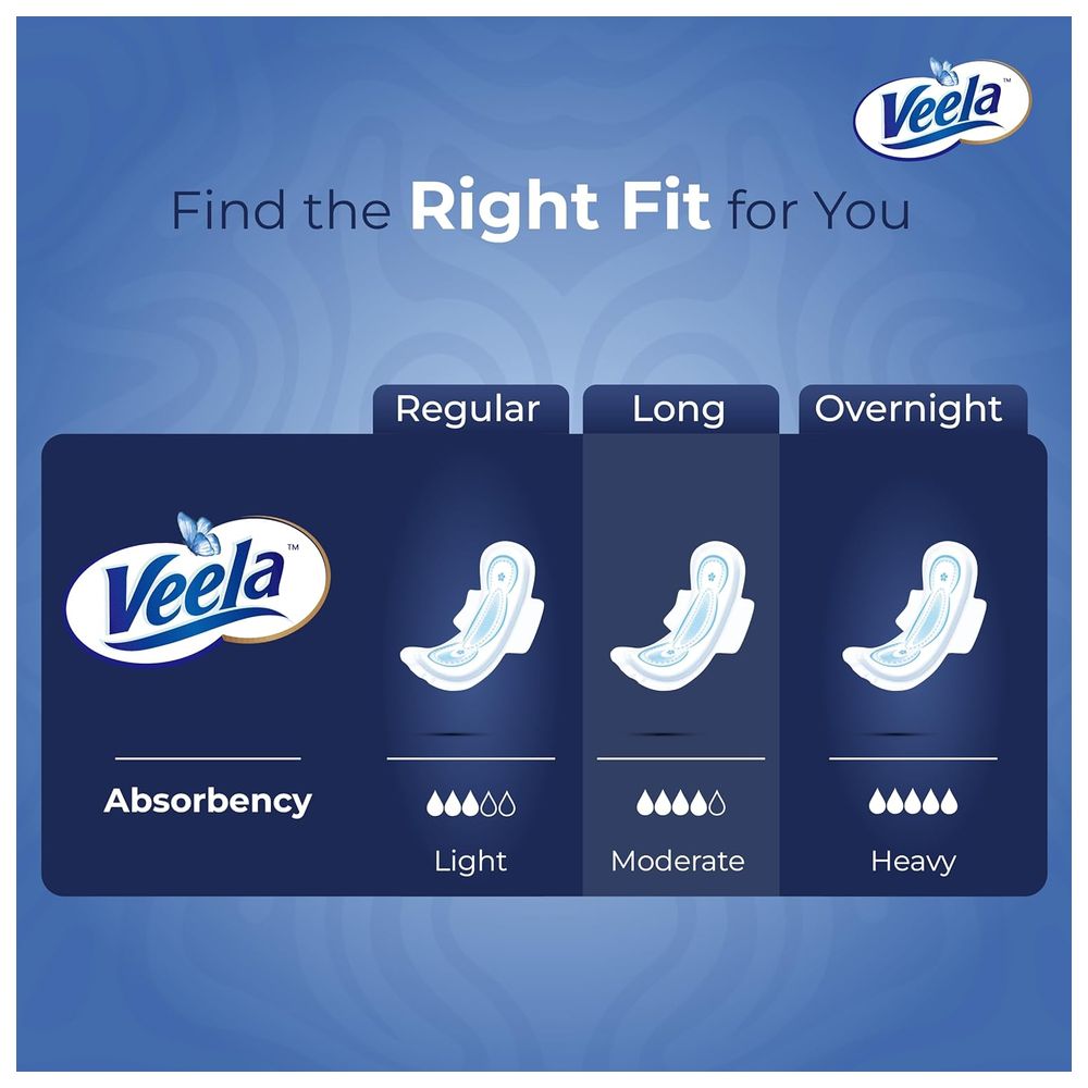 Veela Cushion Soft Ultra Thin Pads With Wings - Long - 16 Pads