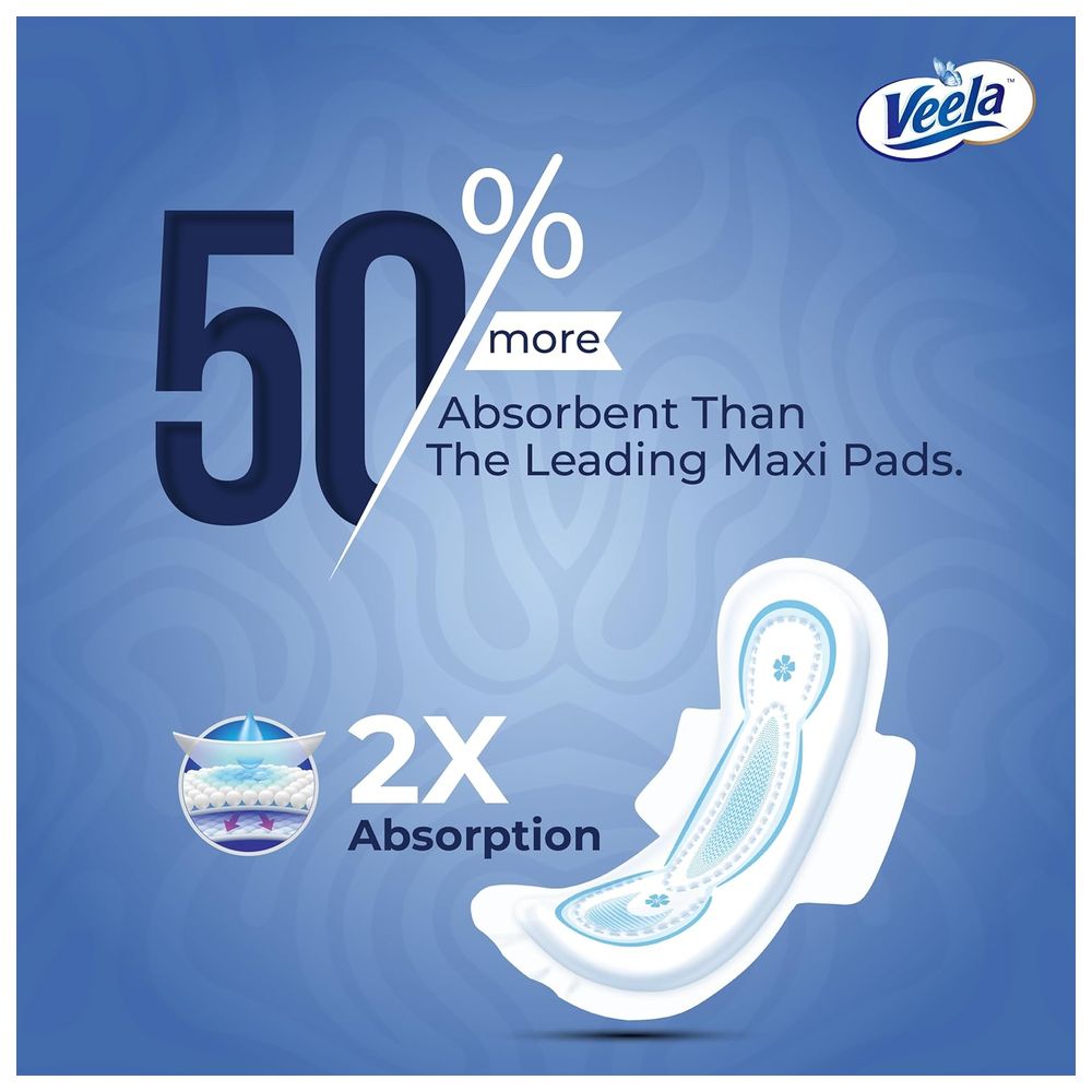 Veela Cushion Soft Ultra Thin Pads With Wings - Long - 16 Pads