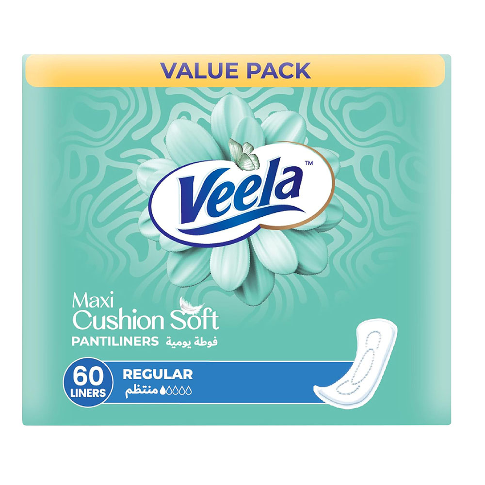 Veela Cushion Soft Maxi Pantiliners - Regular - 60 Liners