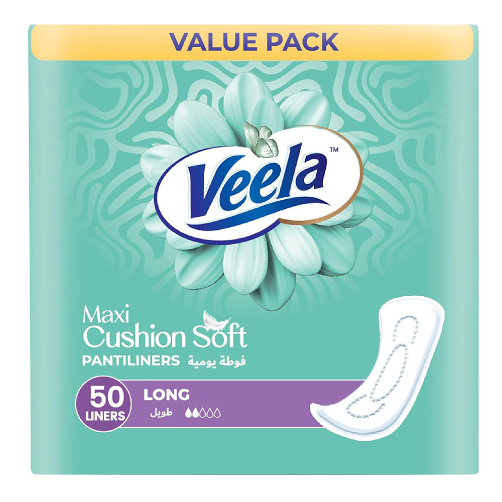 Veela Cushion Soft Maxi Pantiliners - Long - 50 Liners