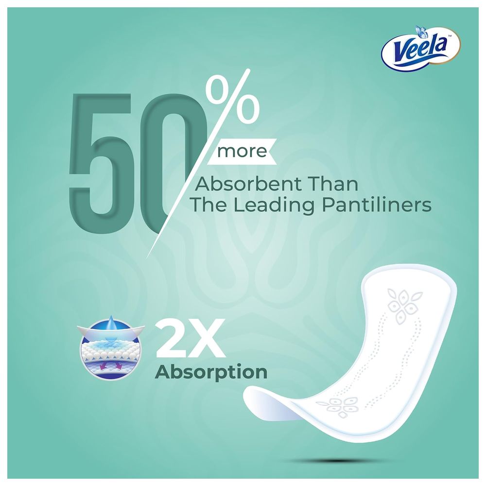 Veela Cushion Soft Ultra Thin Pantiliners - Long - 25 Liners
