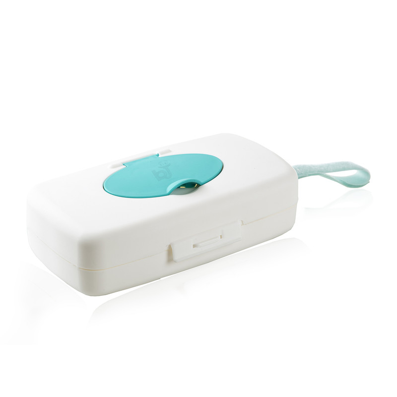 Babyjem Wet Towel Box - Turquoise/White