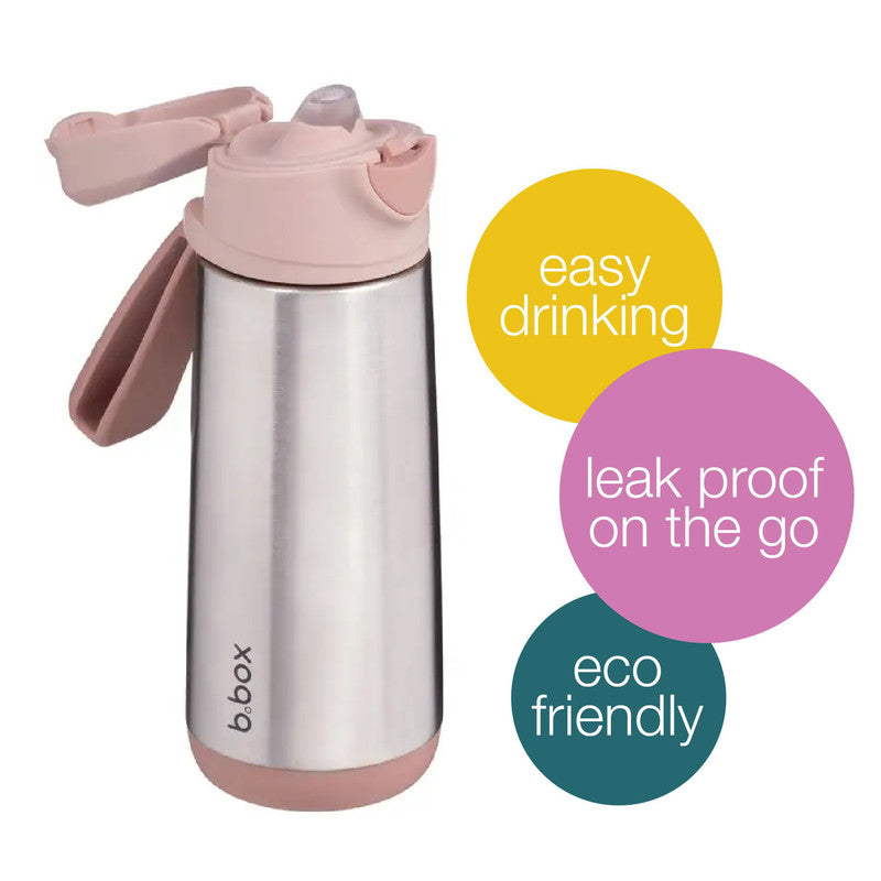 B.box - Insulated Stainless Steel Water Bottle - Blush - 350ml