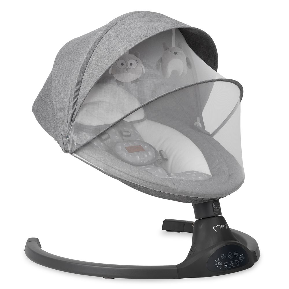 Momi - Kenani Electric Baby Bouncer With Insect Net - Dark Grey