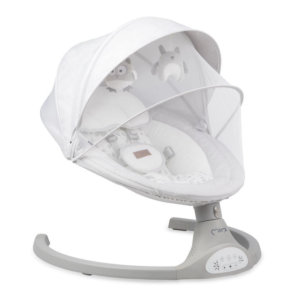 Momi - Kenani Electric Baby Bouncer With Insect Net - Light Grey