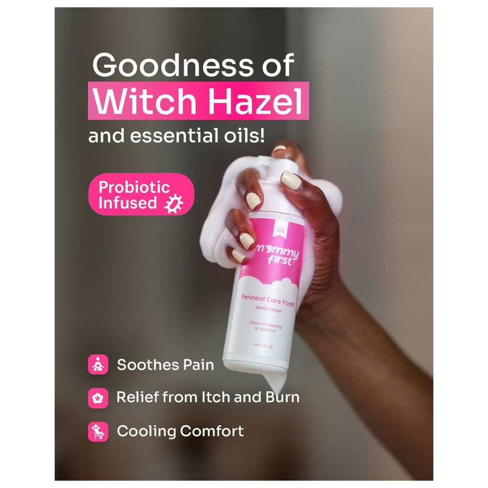 Mommy First - Witch Hazel Foam - 147 ml With Pad Liner - 25 Pcs