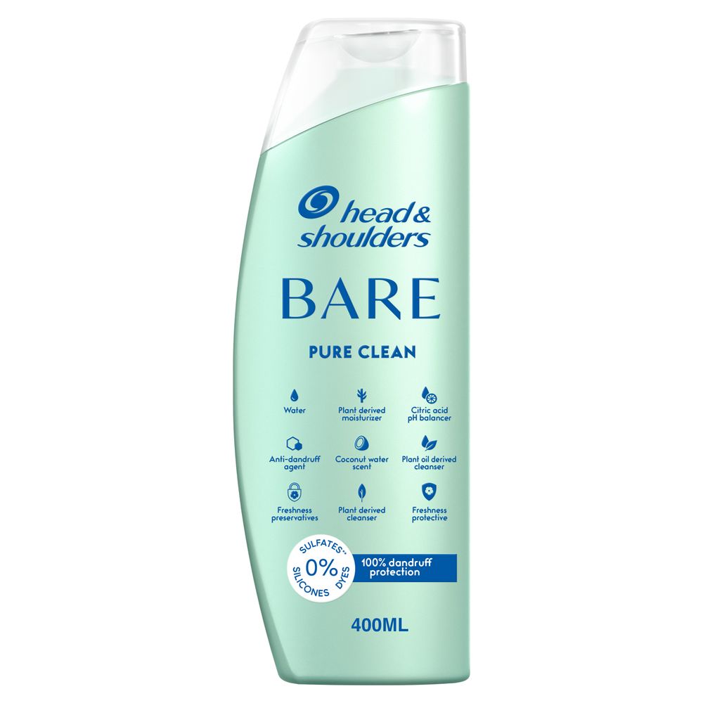 Head & Shoulders - Bare Pure Clean Shampoo Maximum Dandruff Protection 400ml