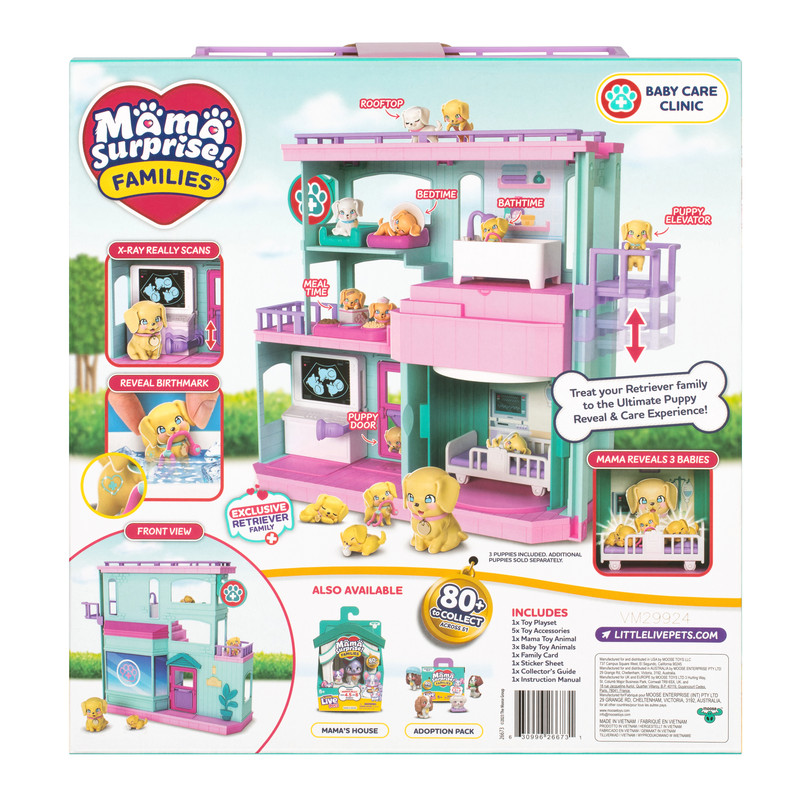 Little Live Pets - Mama Surprise Families Baby Care Clinic Playset S1 - Multicolor - 14 Pcs