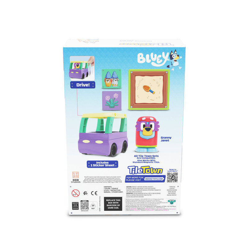 Tile Town S2 Bluey Granny Janet Tile Set