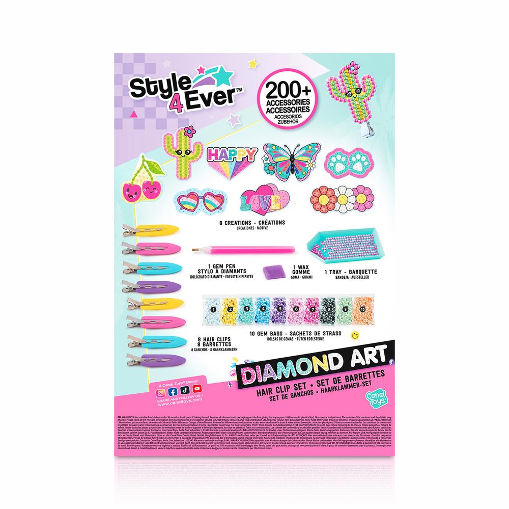 Canal Toys - Diamond Art Hair Clip Set