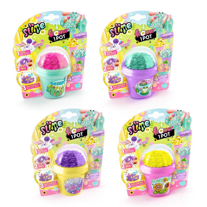 Canal Toys - Slime Flower Pot - Style & Color May Vary - 1 Pc
