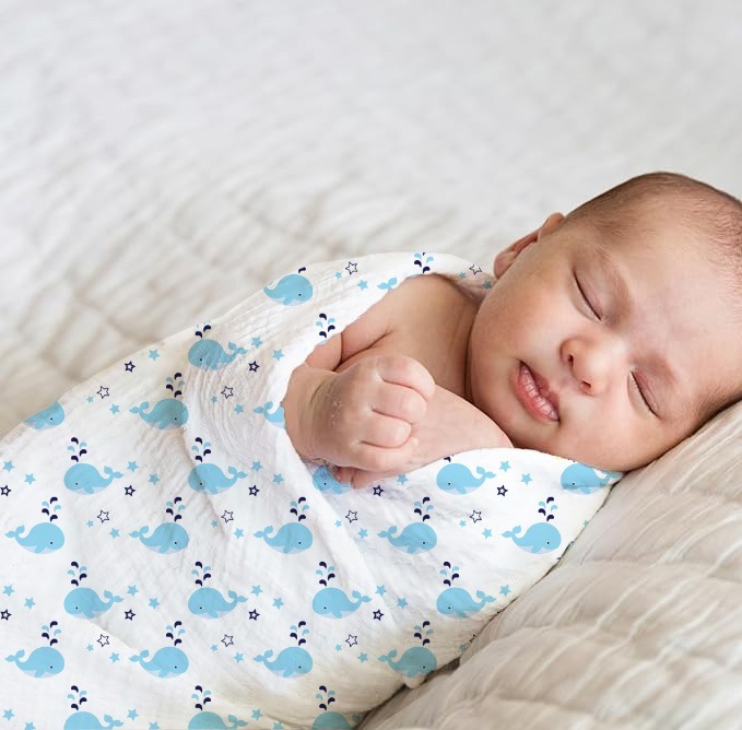 Tummy - Baby Essential Swaddle - Planet/Heart/Whale - Pack Of 3