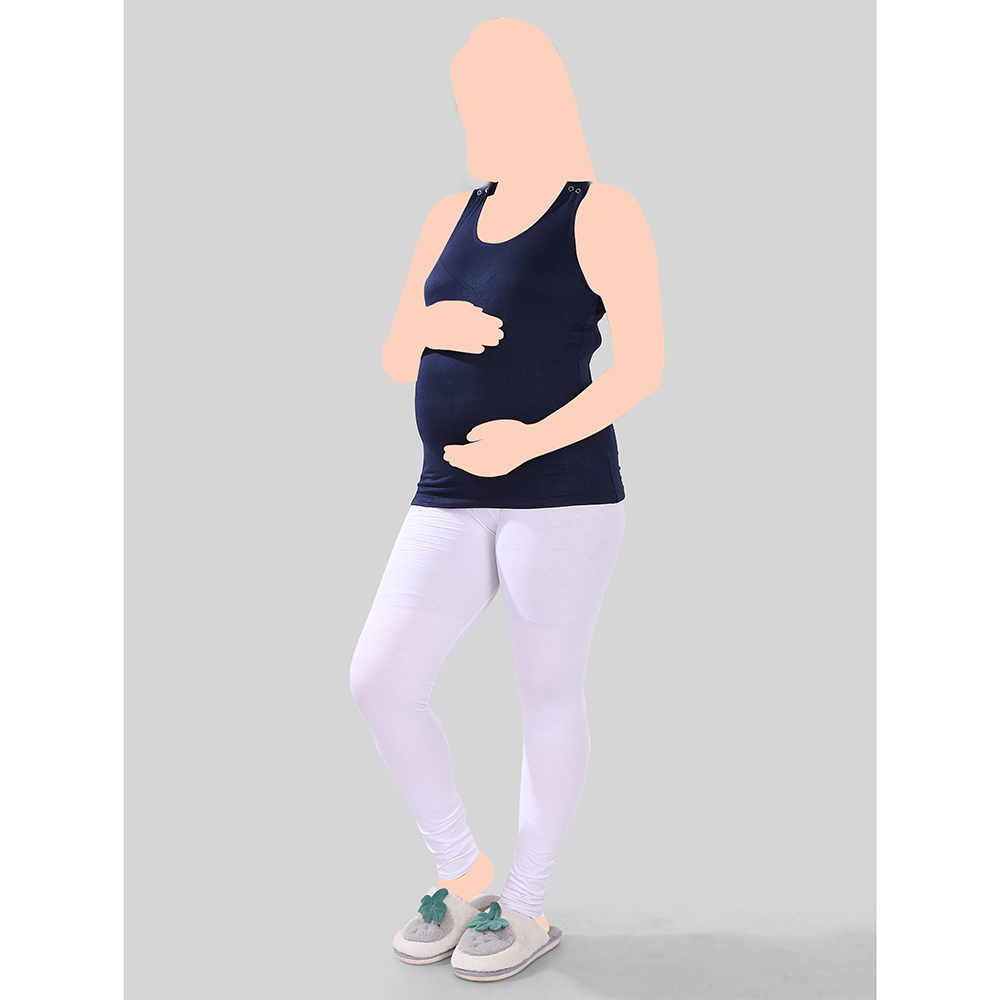 Tummy - 2pc-Set - Maternity Nursing Tank Top - Blue/White