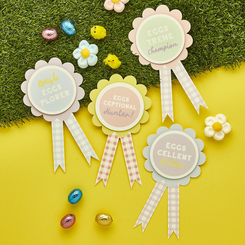Party Magic - Easter Egg Hunt Signs & Rosettes Kit