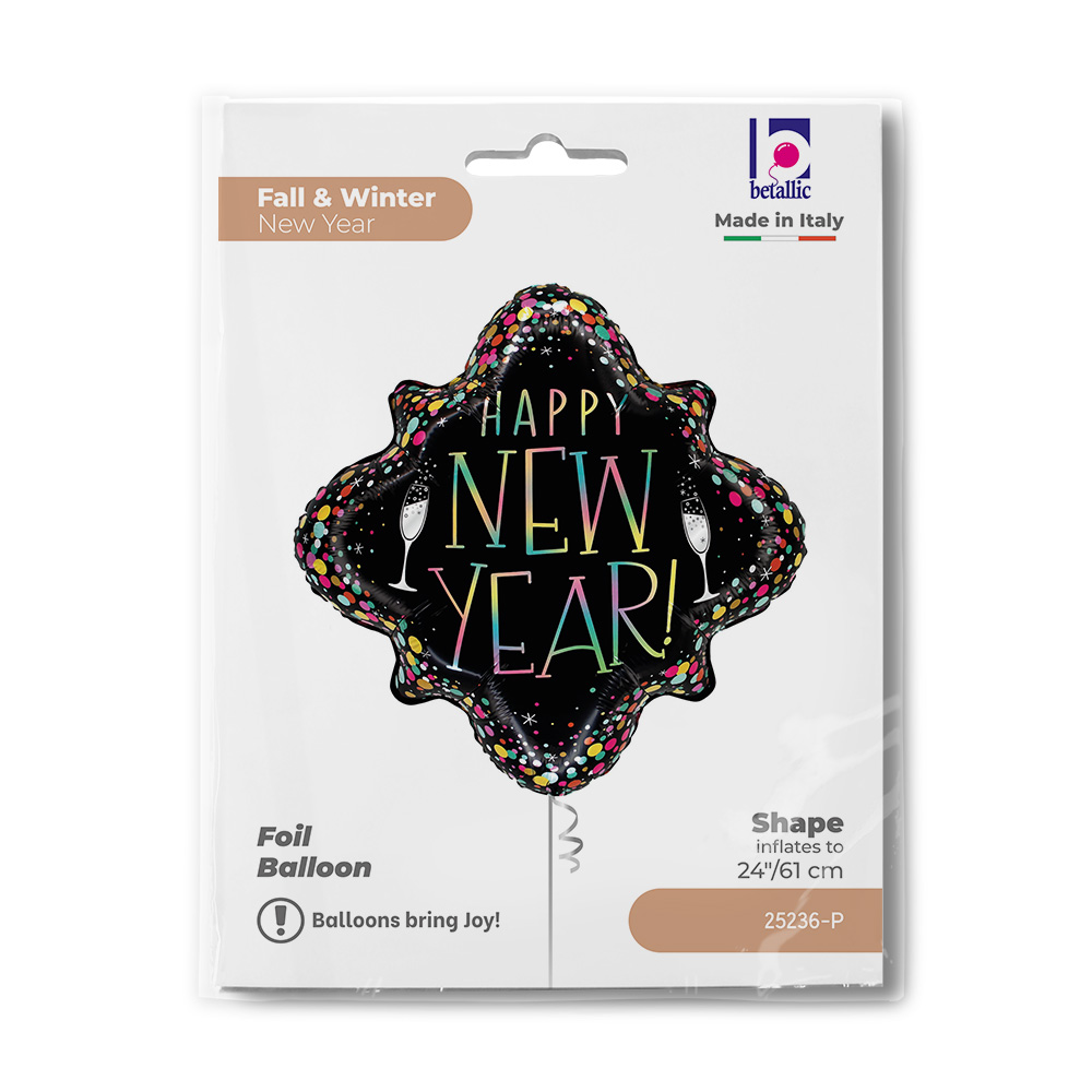 Betallic Balloon Co - New Year Party Confetti Frame - 24 Inch