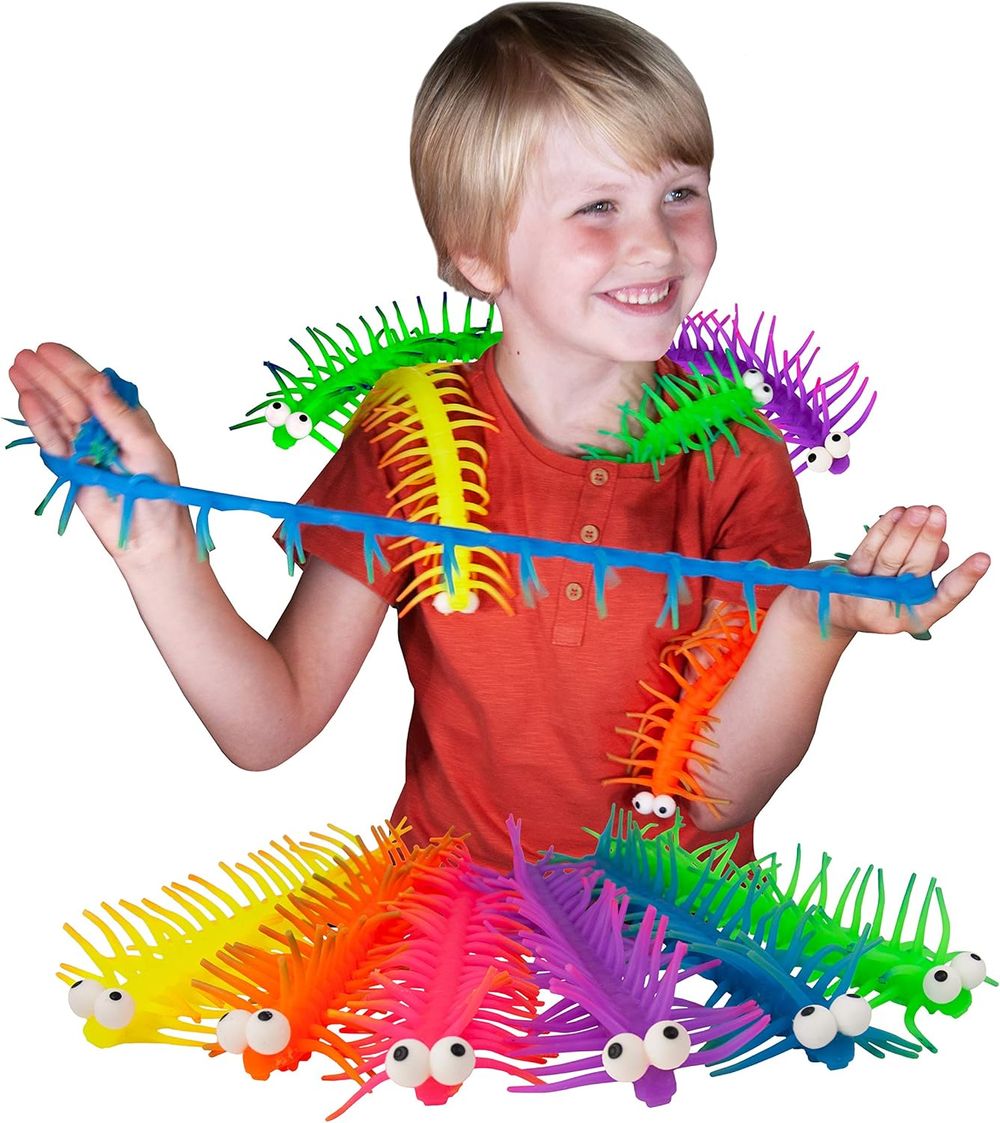 Deluxe Base - Stretchipede Sensory Toy - Color May Vary - 1 Pc