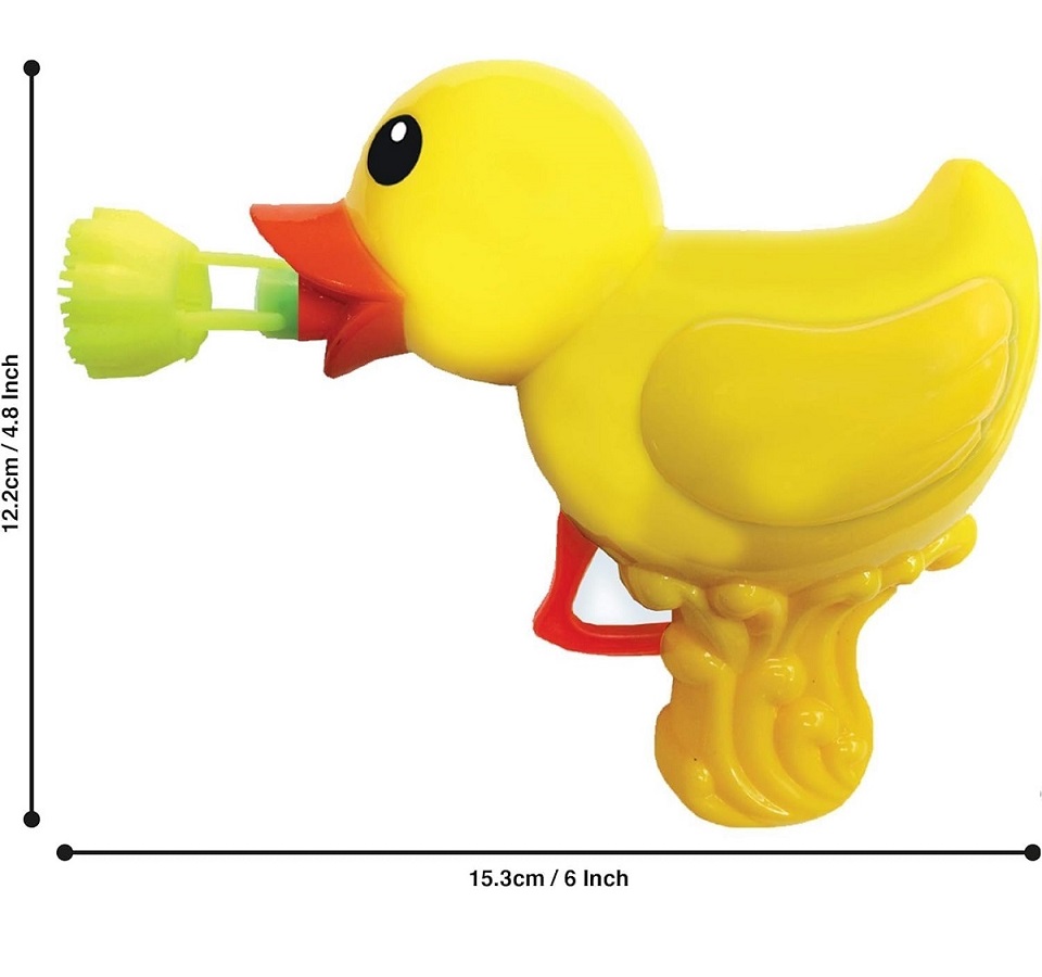 Deluxe Base - Finger Activated Bubble Gun & Solution Set - Duck