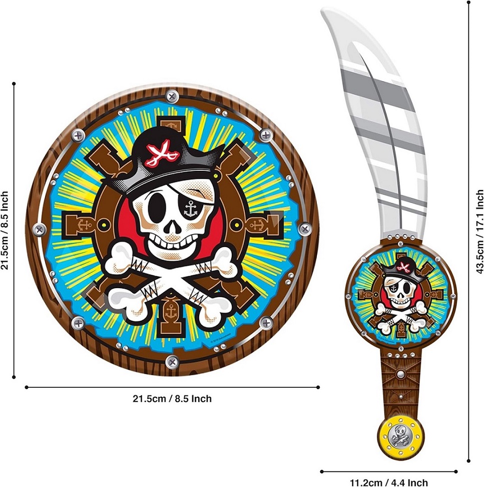 Deluxe Base - Animal Armouriez Sword & Shield Set - Pirate - 2 Pcs