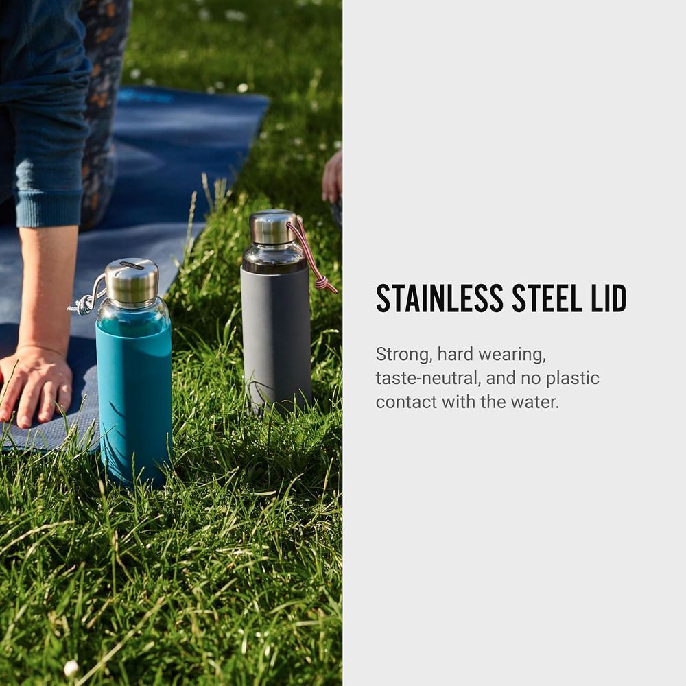 Black + Blum - Water Bottle Glass - Slate Grey - 600ml